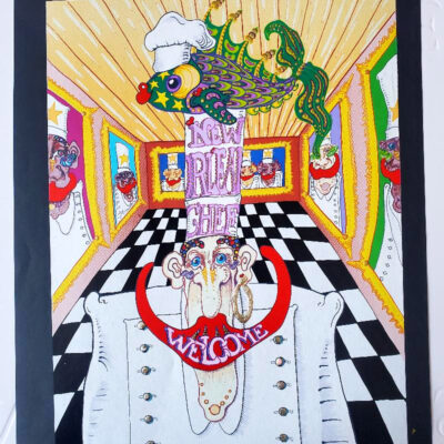 ¨New Orleans Chef¨ Hand-pulled serigraph, signed & remarqued with gold foil