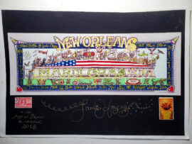 Mardi Gras 2013, Super Bowl Limited Edition Fine Art Giclee, signed, Black Background