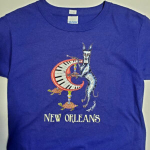 Dane Playing Xylophone T-Shirt, YOUTH M, Royal Blue, crew neck, 100% cotton