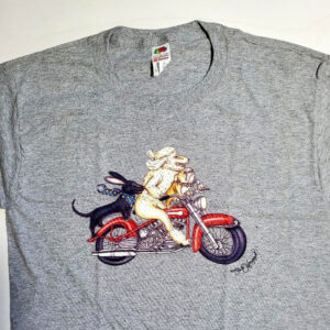 Motorcycle Dogs, YOUTH L, Grey, crew neck, 100% cotton