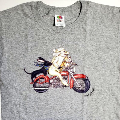 Motorcycle Dogs, YOUTH M, Grey, crew neck, 100% cotton