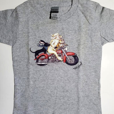 Motorcycle  Dogs, Toddler 5T, Grey, crew neck, 100% cotton