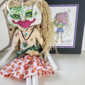 Jamie Hayes Hand Painted one of a kind doll, signed PLUS signed & matted print