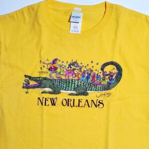 KING GATOR, YOUTH L, Yellow, crew neck, 100% cotton