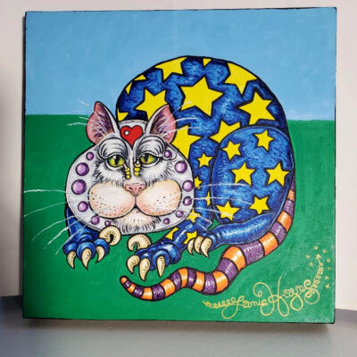 Star Kitty, original oil painting