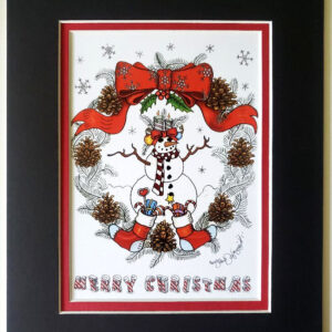 Merry Christmas, double matted, 8 x 10