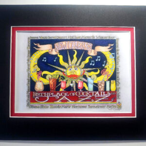 Birthplace of Cocktails and Jazz double matted, 8 x 10, signed