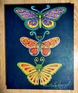 Original Oil Painting - New Orleans Butterflies, 16 x 20 in.