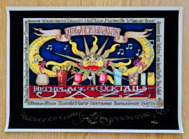 Birthplace of Cocktails and Jazz | black background giclee, signed