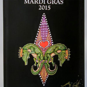 Gator Fleur de Lis Mardi Gras 2015 Fine Art Giclee, signed #19/25