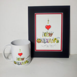 I Love New Orleans signed print plus FREE 11 oz. ceramic mug