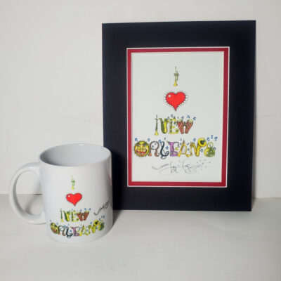 I Love New Orleans signed print plus FREE 11 oz. ceramic mug