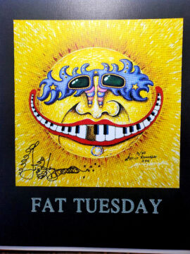 "Fat Tuesday" Mardi Gras SERIGRAPH, signed & remarqued 13" x 15"