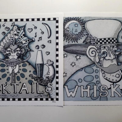 Cocktails signed giclee plus bonus Whiskey print