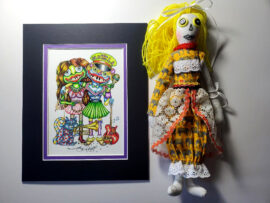 Jamie Hayes one of a kind doll plus FREE Voodoo Doll print