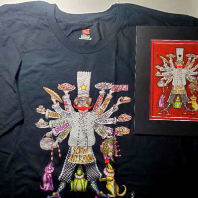 “Where’s My Boudin” 3XL T-Shirt plus matted 8 x 10 print, signed