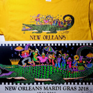 2018 King Gator and his 2nd Line, PLUS Bonus Kids t-shirt, L