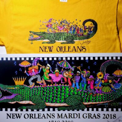 2018 King Gator and his 2nd Line, PLUS Bonus Kids t-shirt, L
