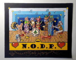 "The New Orleans Dog Pound" Fine Art Giclee remarqued with gold foil, signed