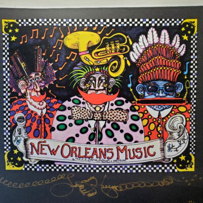 New Orleans Music HAND PULLED SERIGRAPH, signed  20″ X 26″