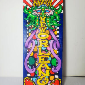 Original Oil Painting on Wood – Mardi Gras, 8 x 20 in.