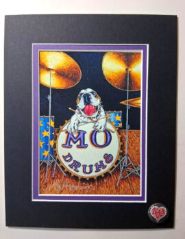 Mo Drums Double Matted 8" x 10" Giclee, signed FREE NOLA button