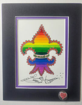 New Orleans Pride Double Matted 8" x 10" Giclee, signed FREE NOLA button
