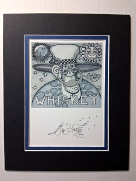 Whiskey Double Matted 8" x 10" Giclee, signed FREE NOLA button
