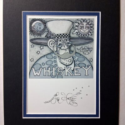 Whiskey Double Matted 8″ x 10″ Giclee, signed FREE NOLA button