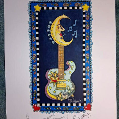 “Lunar Tuner” HAND PULLED SERIGRAPH, signed 20 x 26 inches