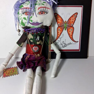 Jamie Hayes Hand Painted one of a kind doll BONUS Halloween print