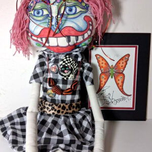 Jamie Hayes Hand Painted one of a kind large doll BONUS Halloween print