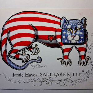 Salt Lake Kitty Limited Edition Print, Signed with original drawing