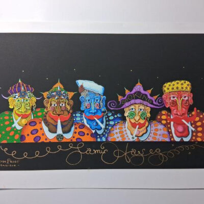 “The Smoking Club Members Only” remarqued giclee, signed